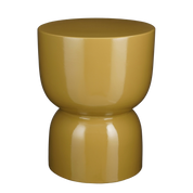 Stage Side Table - H45 x Ø35 cm - Cement - Yellow