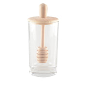 Honey jar with wooden spoon