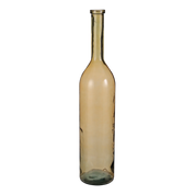 Vase Bouteille Rioja - H100 x Ø21 cm - Verre recyclé - Ocre