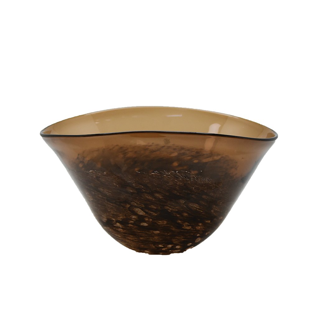 Glass Brown Decorative tray 29x21x17cm 