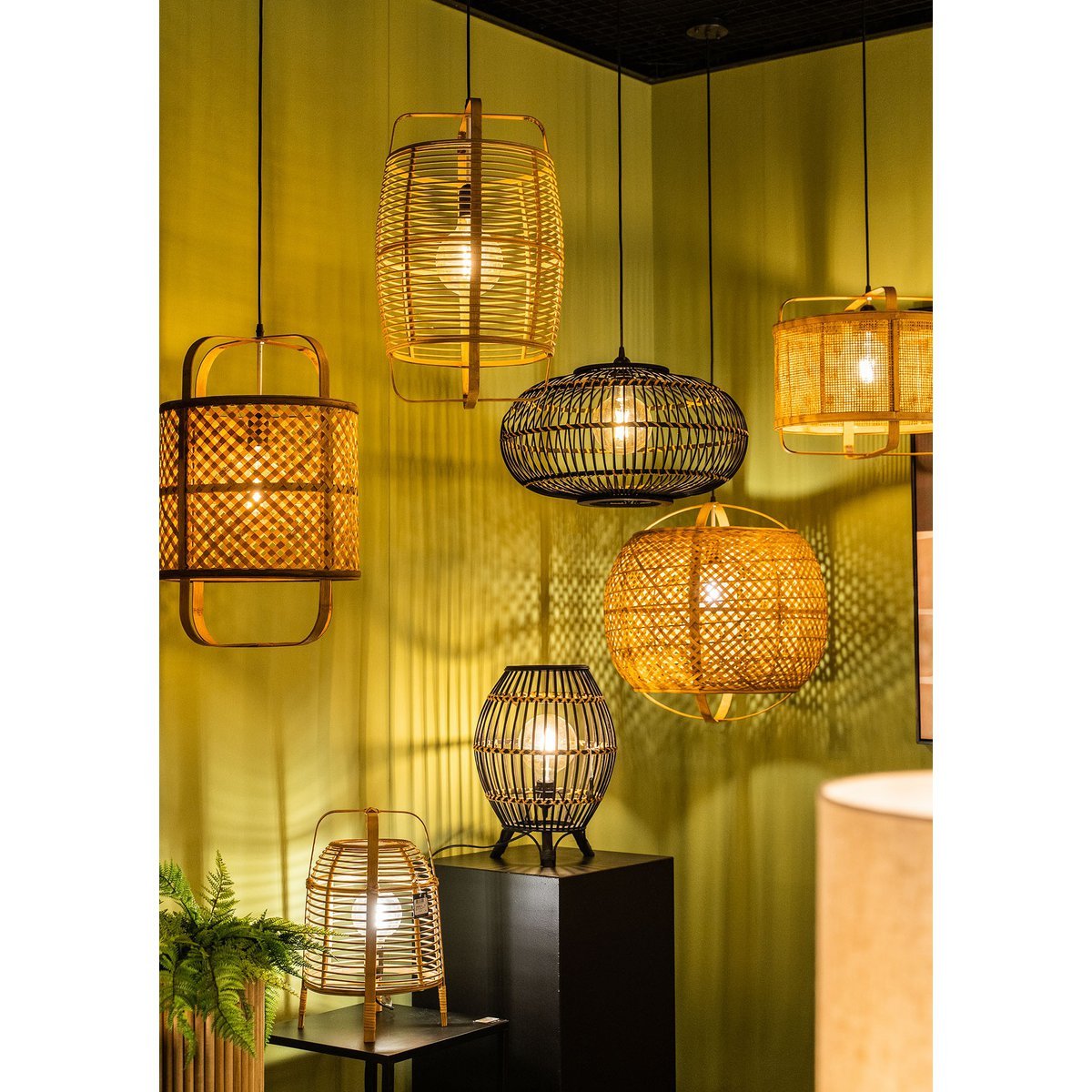 Page Table lamp - H41 x Ø27 cm - Bamboo - Light brown