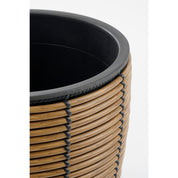 Durban Flowerpot Outside - Set of 3 - H36 x Ø40 cm - Recycled plastic - Brown