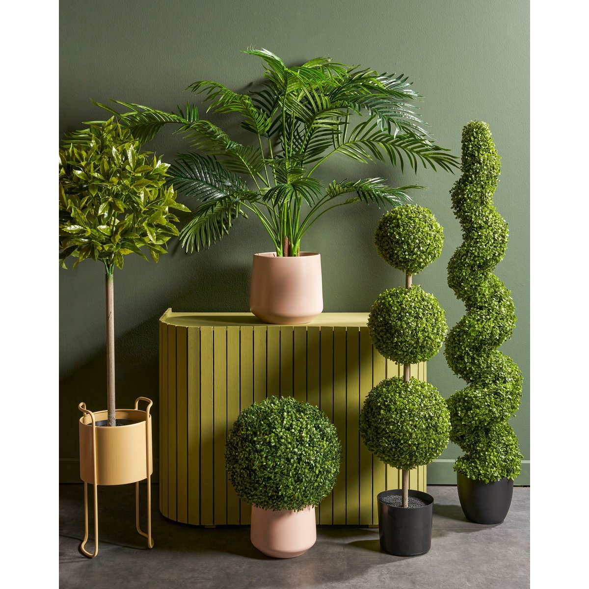 Areca Palm artificial plant in pot - H134 x Ø50 cm - Green