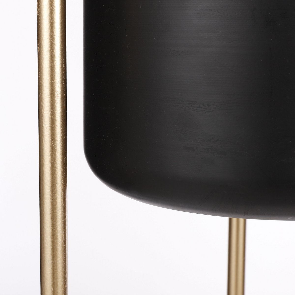 Sverre Flowerpot on Stand - H81 x Ø27 cm - Black, Gold