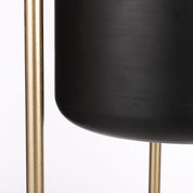 Sverre Flowerpot on Stand - H81 x Ø27 cm - Black, Gold