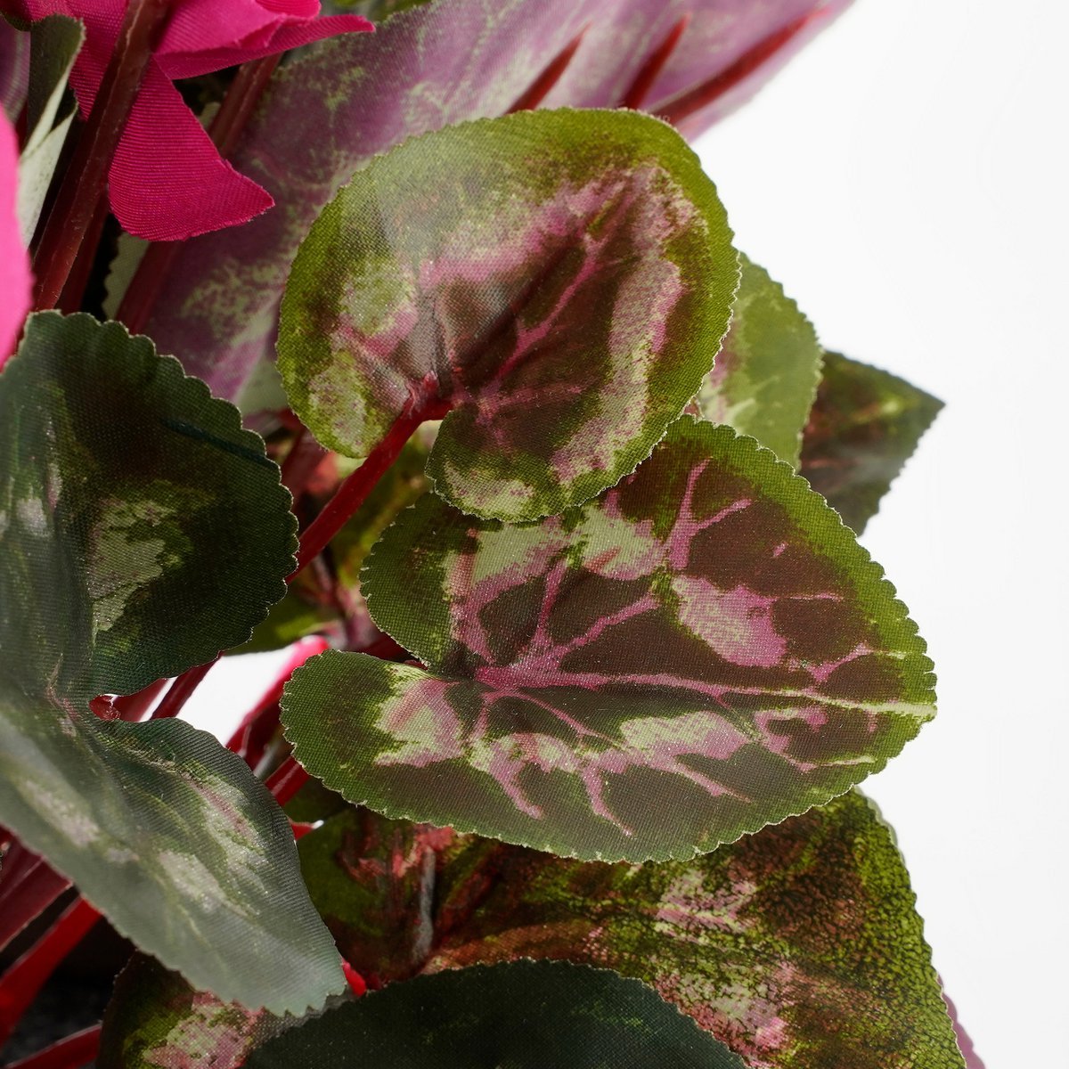 Artificial Cyclamen Plant in Flower Pot Stan - H30 x Ø30 cm - Dark Pink