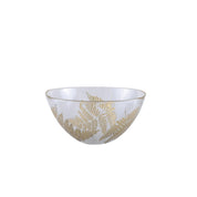 Transparant saladyier gouden blad