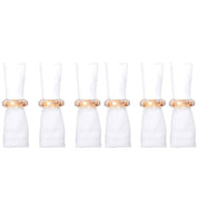 Set of 6 round napkin rings Amber Crystal