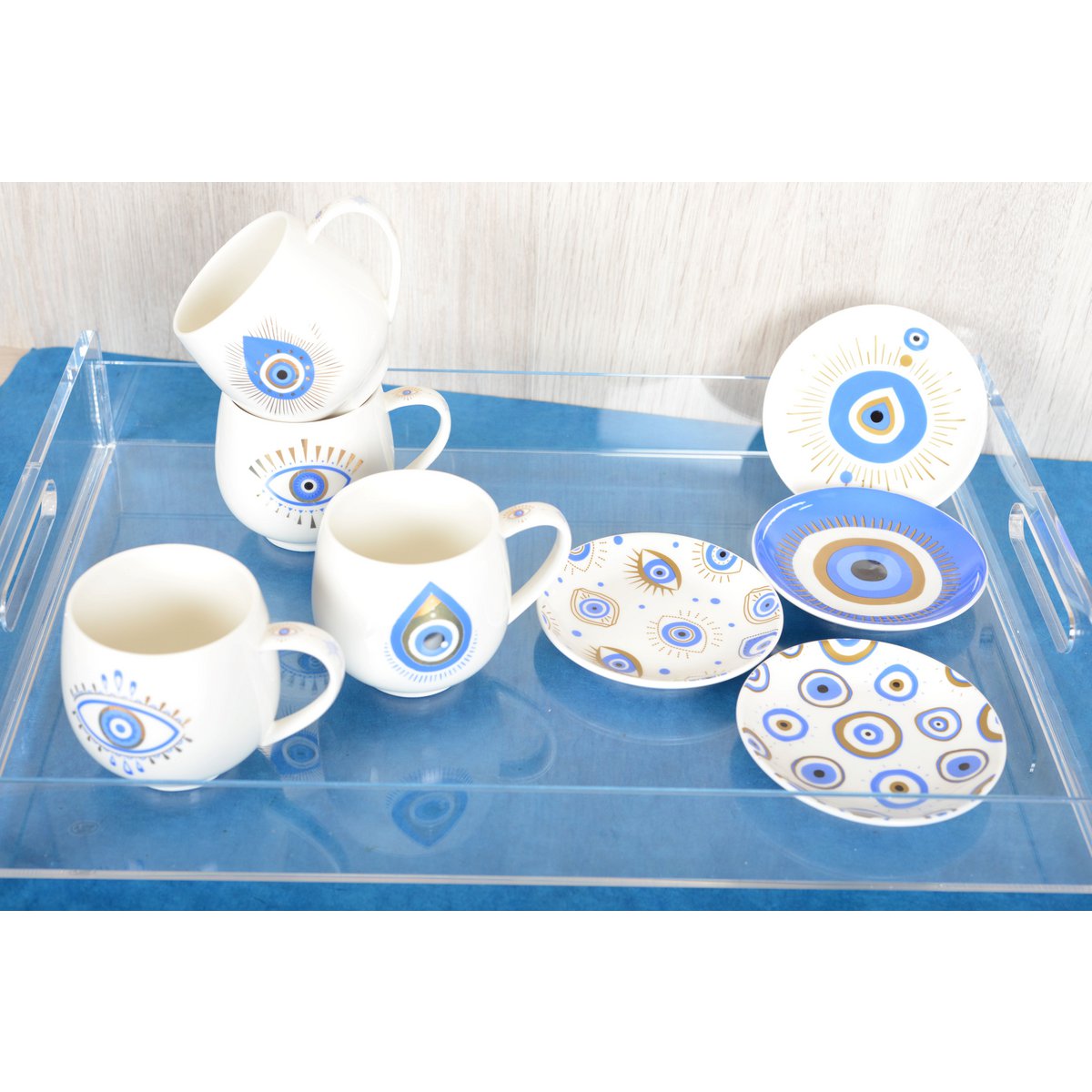 Set of 4 Porcelain Cups