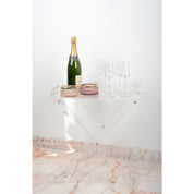Acrylic folding table top 46x38x54cm
