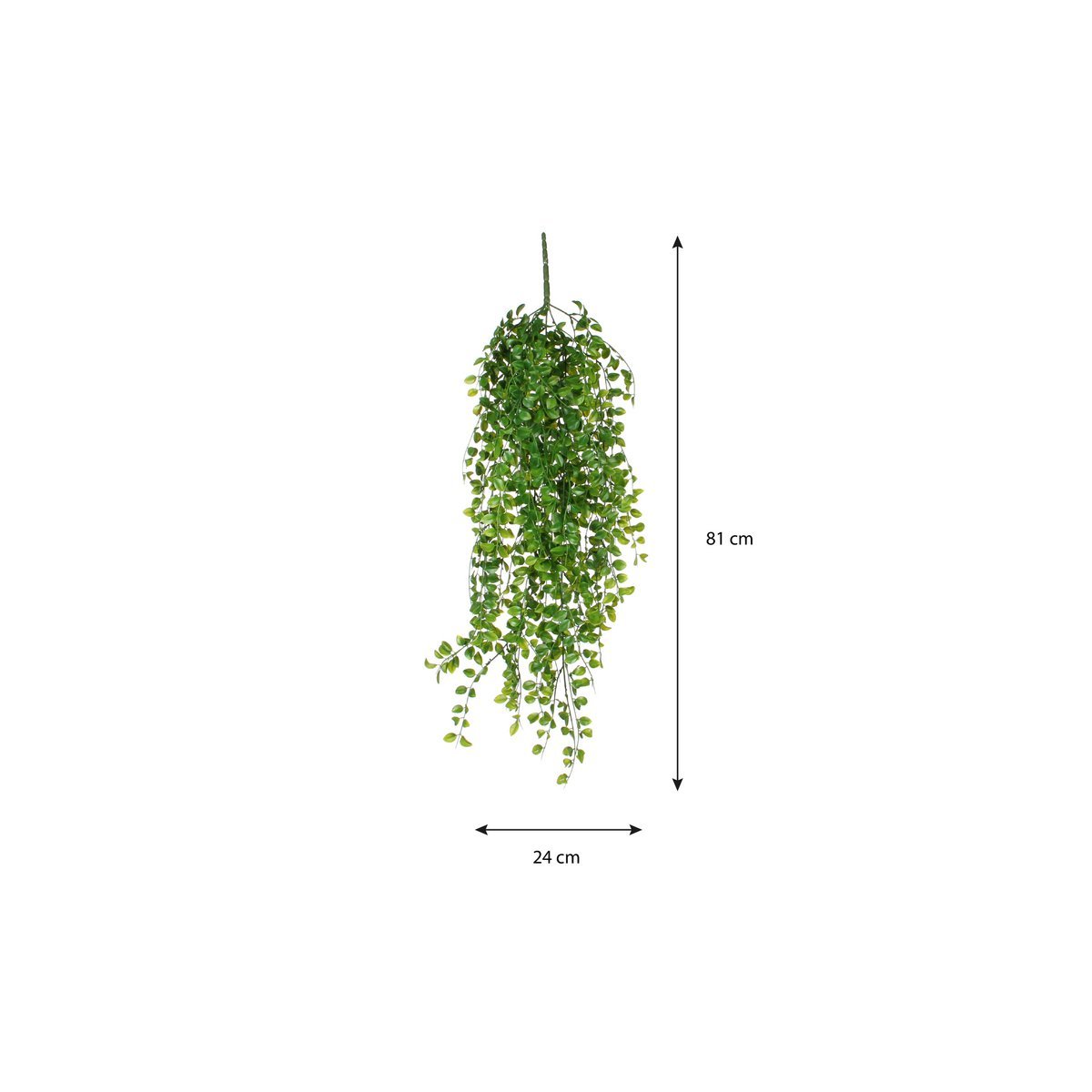 Ficus Artificial Hanging Plant - H81 cm - Green