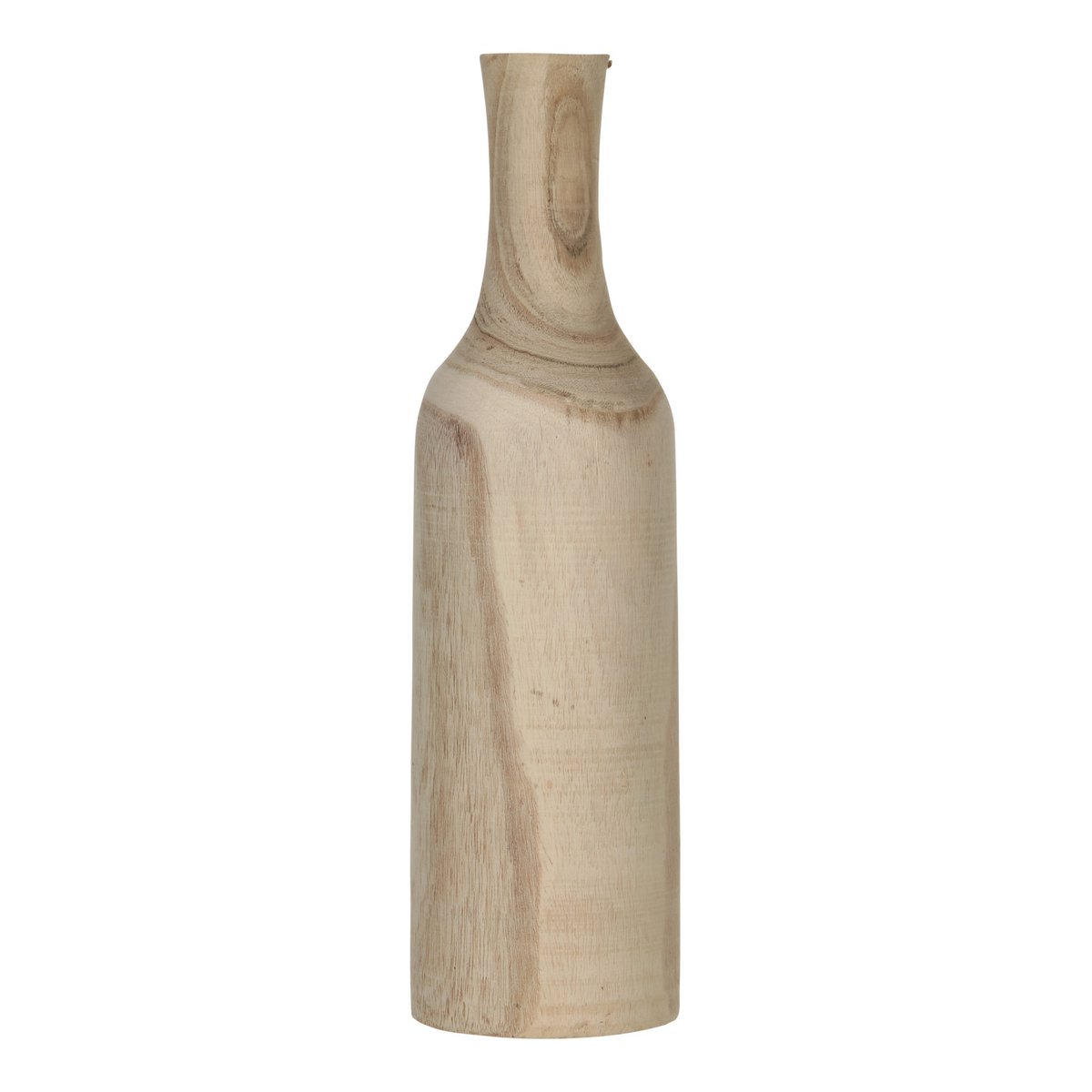 Vase Pia - H47 x Ø13 cm - Bois de paulownia - Marron clair