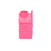 Candle holder - House - Ceramic - Neon Pink - 6x5.5x11cm
