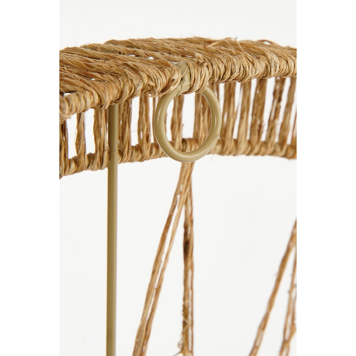 Ludy Wall mirror - H5 x Ø60 cm - Jute - Light brown