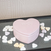 Decoratieve Pot- Candy Heart 'FUCK- Licht Roze- 12x11,5x6cm