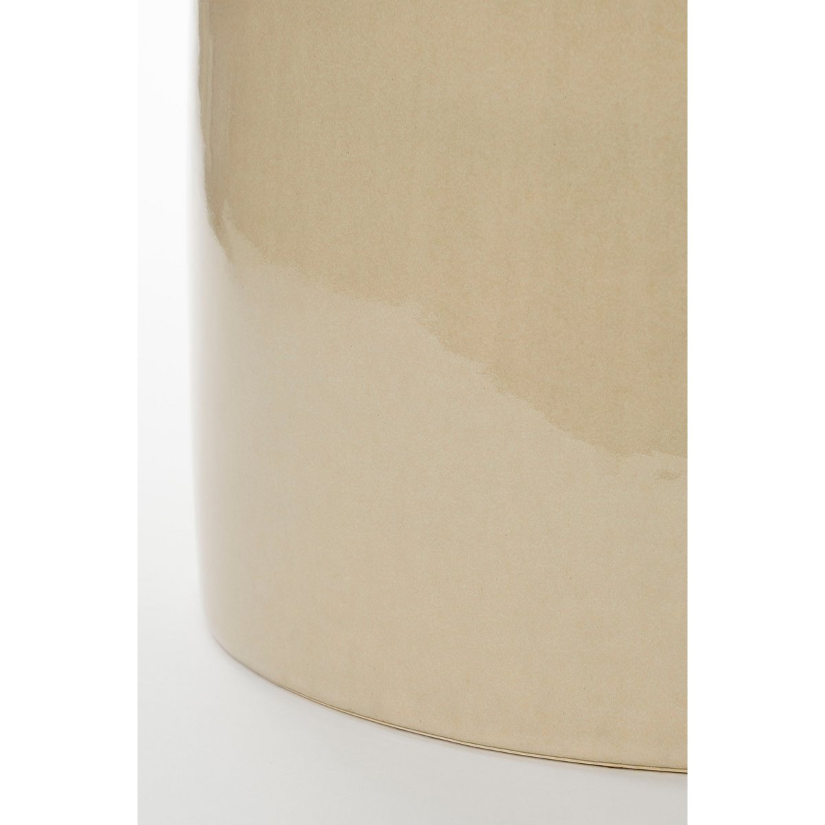 Vendi Side table - H44 x Ø32 cm - Ceramic - Cream