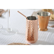 Cocktailglas met koperen rietje