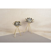 Support de fleurs doré 12,5x12,5x17,5 cm