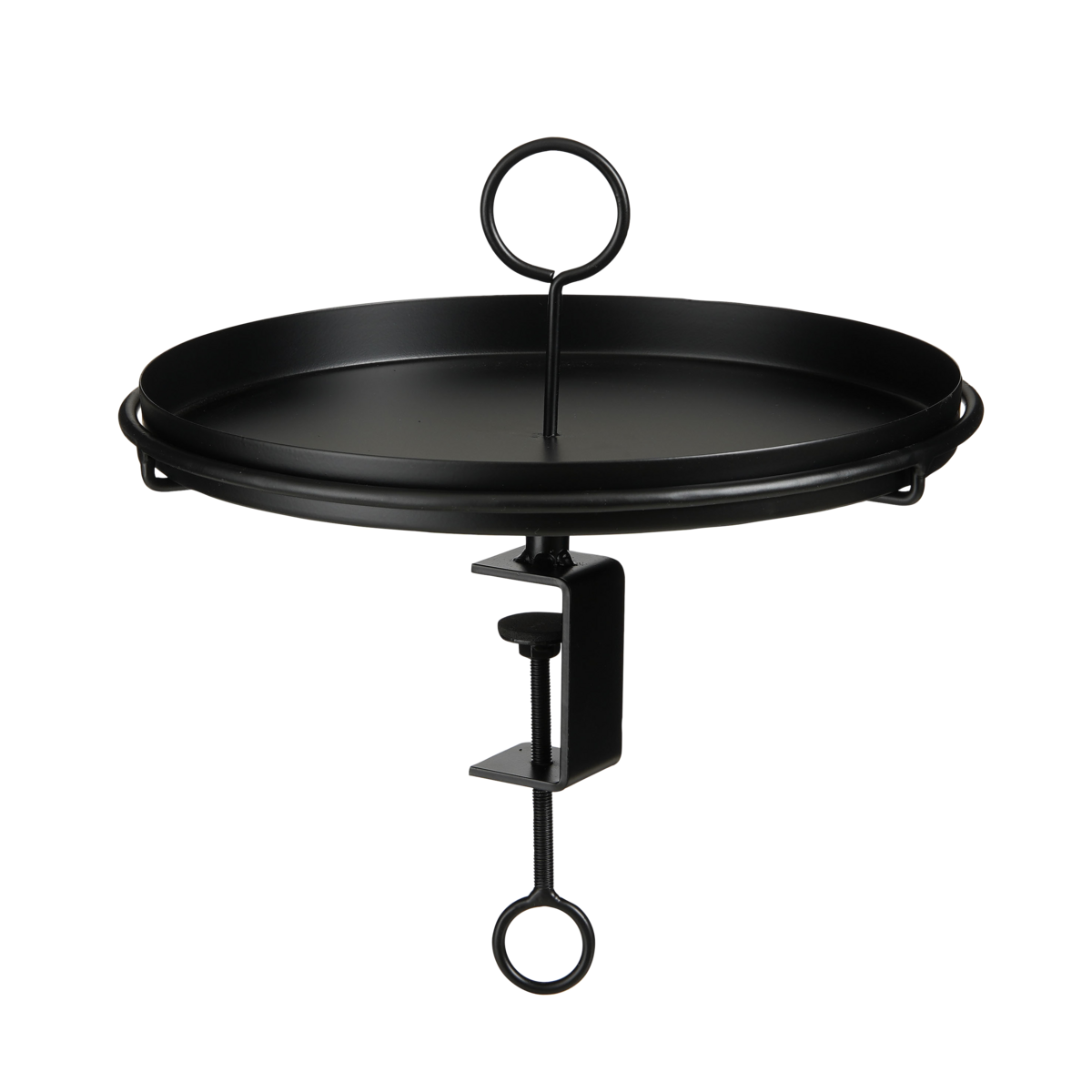 Aston Tray with Clamp - H30 x Ø31 cm - Metal - Black