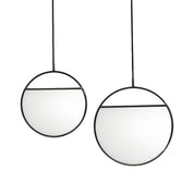 Miroir - Miroir mural rond - Métal - Noir - S2- 25x90 et 30x100