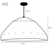Joulz Hanging lamp - H22 x Ø41 cm - Jute - Light brown