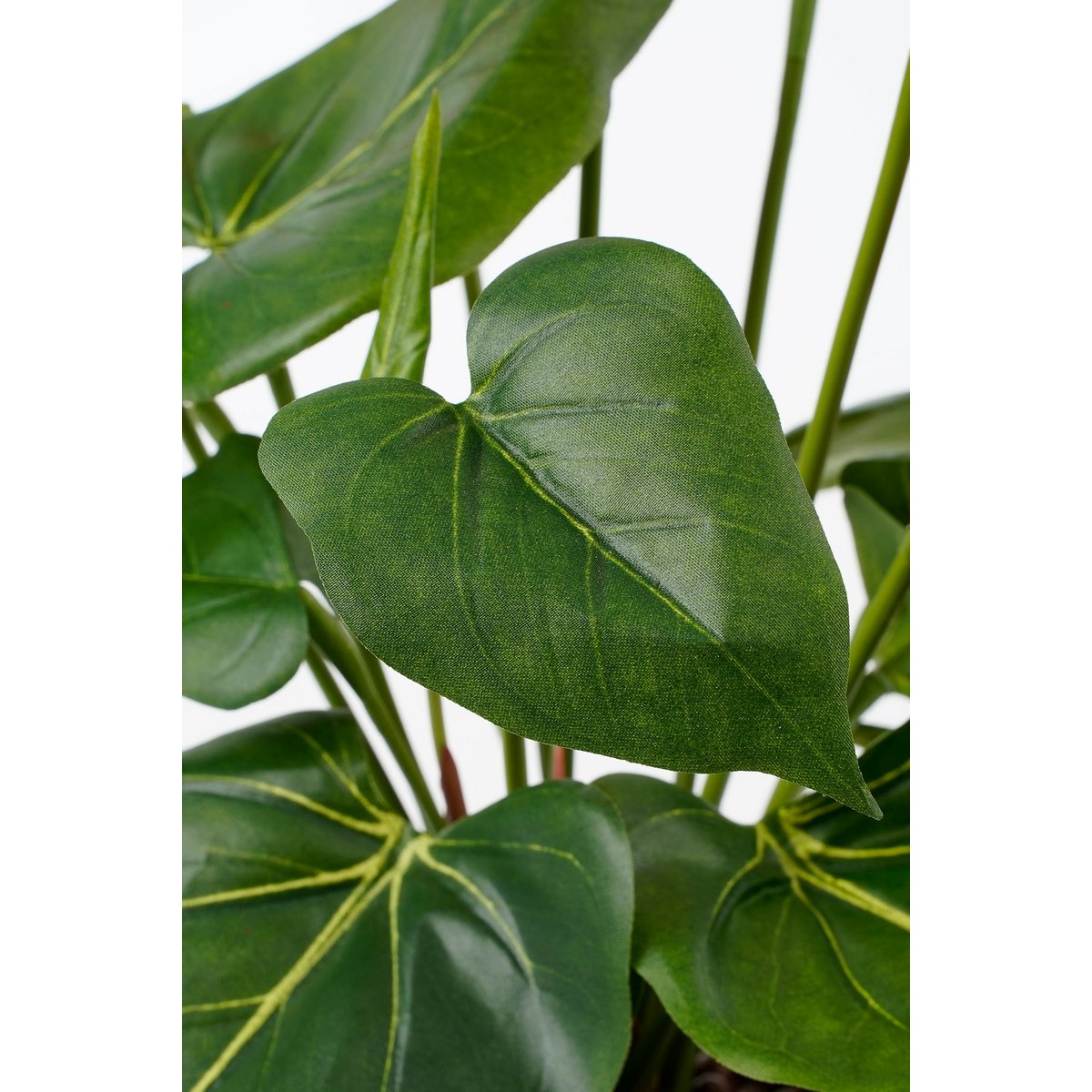 Artificial Anthurium Plant in Flower Pot Stan - H38 x Ø30 cm - Red