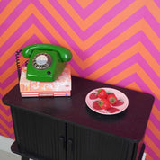 Decoratief bord met aardbeien - 17,5x17,5x2cm