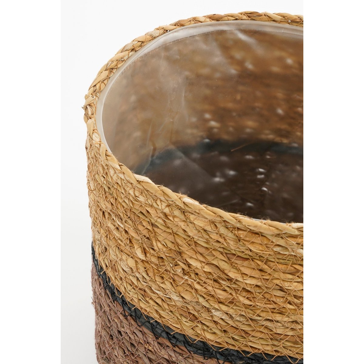 Damian Plant basket - Set of 2 - H20 x Ø20 cm - Seagrass - Brown
