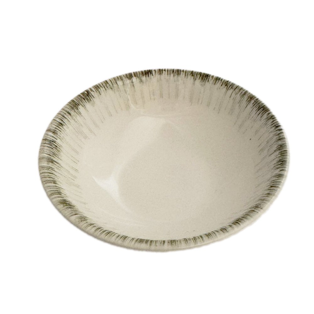 Set of 6 Khaki Porcelain Bowls 14x14x3.5cm
