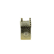 Ornament- Spaarpot - Huis - Keramiek- Goud -7x7x13cm
