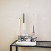 Kaars/Theelichthouder - Glas - Smokey - 6x8cm