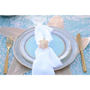 Set of 6 Turquoise Porcelain Dessert Plates 21.5x21.5x1.4cm