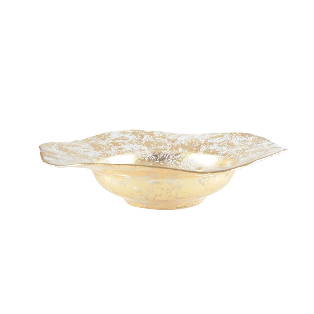 Large Golden Verre bowl 42x42x10cm