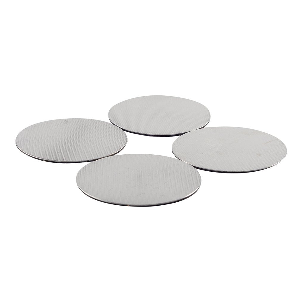Set of 4 silver coasters, 10x10cm