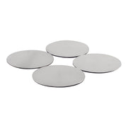 Set of 4 silver coasters, 10x10cm