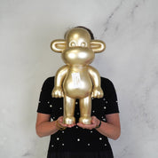 Ornament - monkey - gold - 33x21x50cm