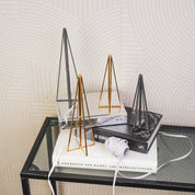 Kerstboom - Metaal/Glas - Goud - 4,5x15cm