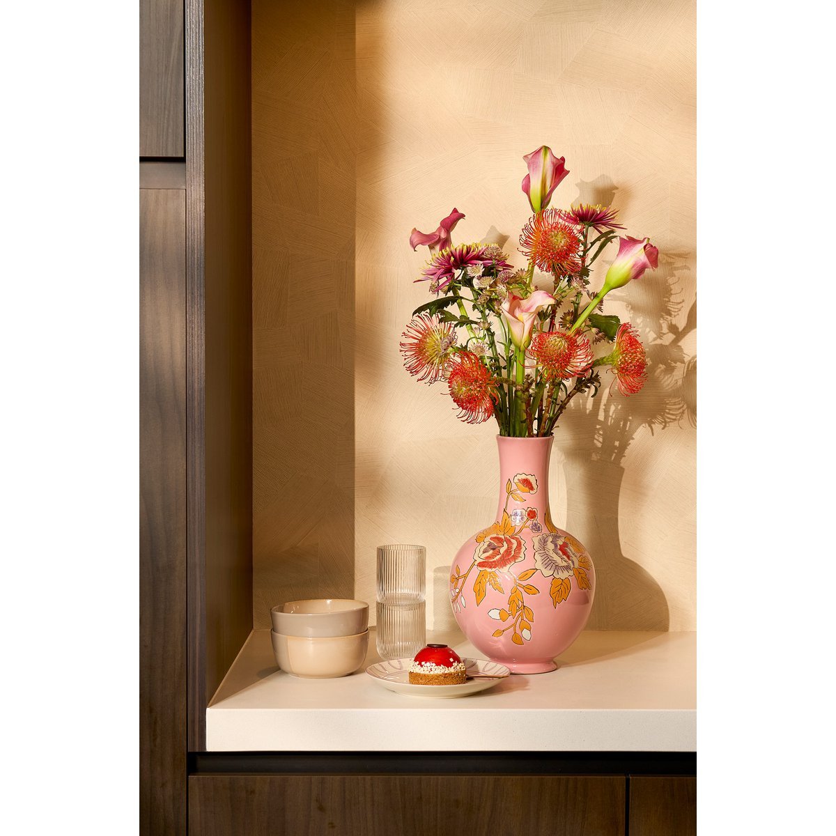 Eloise Vase - H36 x Ø22 cm - Ceramics - Pink