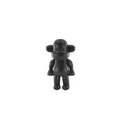 Ornament - aap -beeldje 'de legende' - zwart - 11x7x19cm