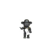 Ornament - hang los aap beeldje 'de legende' - zwart - 11x7x19cm