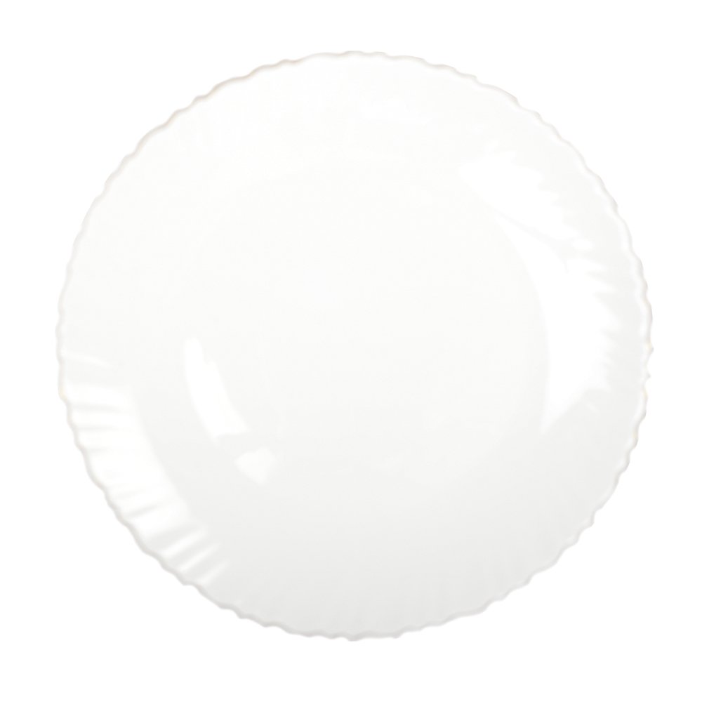 Wit plat bord gouden rand 27x27x2cm