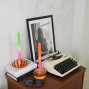 Candle Holder - Croissant - Dolomite - Brown - 14,5x8,5x6,5 cm