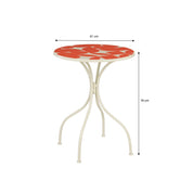 Bologna Bistro table - H76 x Ø61 cm - Metal - Red