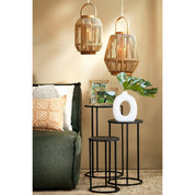 Quinty Side table - Set of 3 - H70 x Ø32 cm - Metal - Black