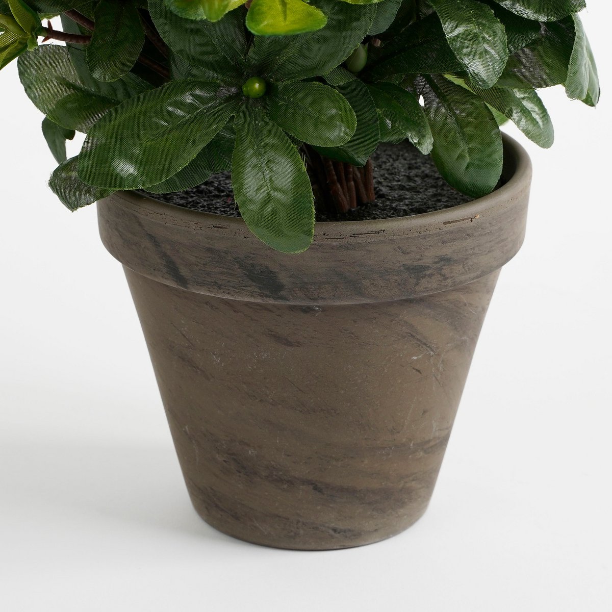 Artificial Azalea Plant in Flower Pot Stan - H31 x Ø26 cm - Red