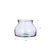Vienne Bowl - H15 x Ø27 cm - Recycled Glass - Transparent