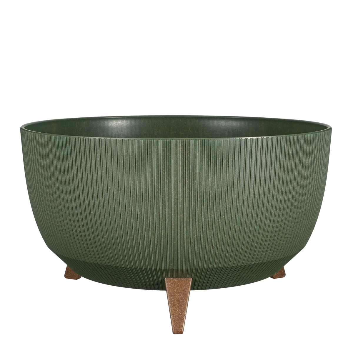 Doppio Flowerpot on Legs - H22 x Ø47 cm - Polypropylene - FSC Mix - Green
