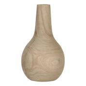 Pia Vase - H28 x Ø16 cm - Paulownia Wood - Light brown