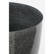 James flowerpot on standard - H22 x Ø19 cm - Metal - Gray