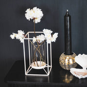 Lantern - Metal/Glass - White - 12.5x12.5x20cm